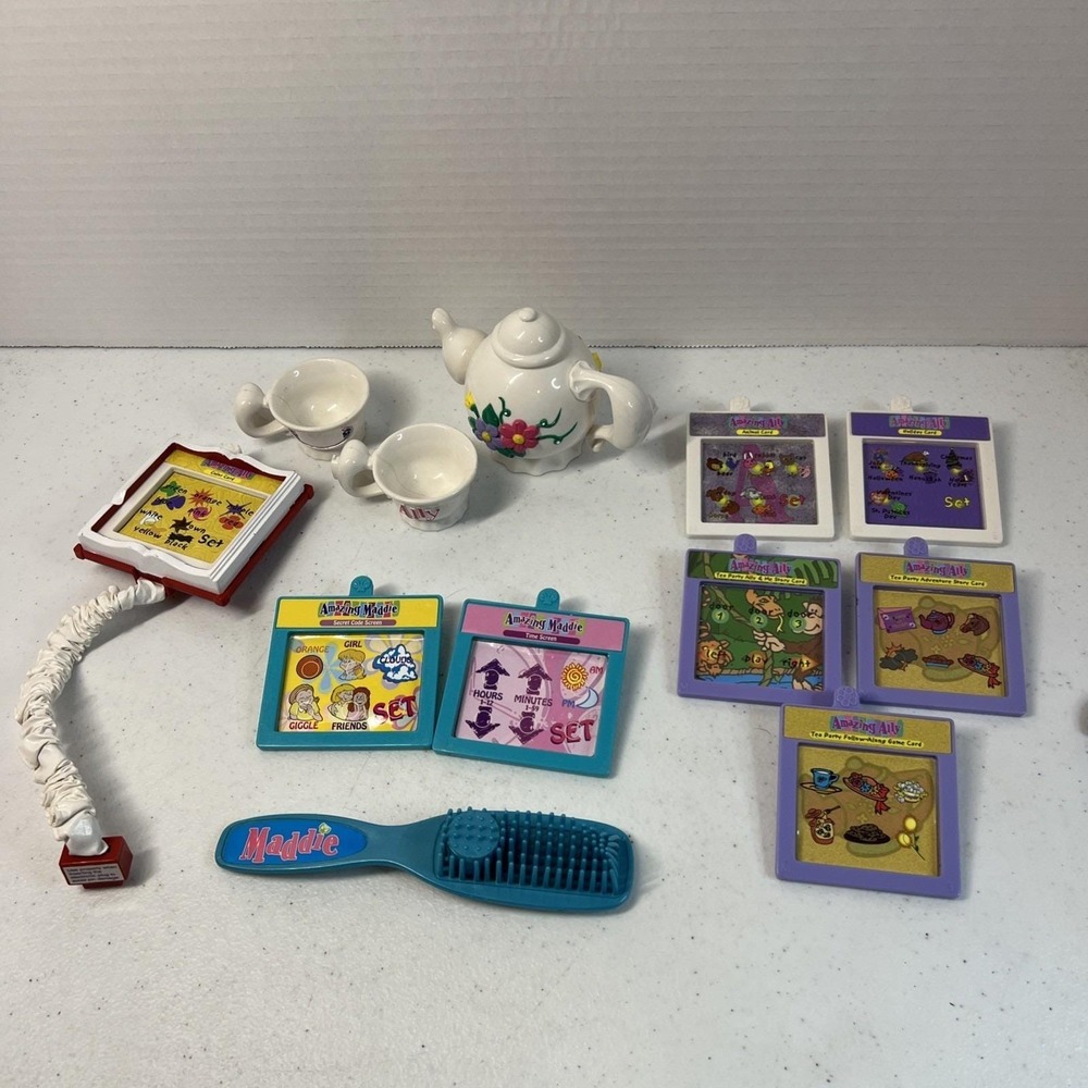 Vintage Amazing Ally & Maddie Doll Accessories Lot Of 12 Interactive